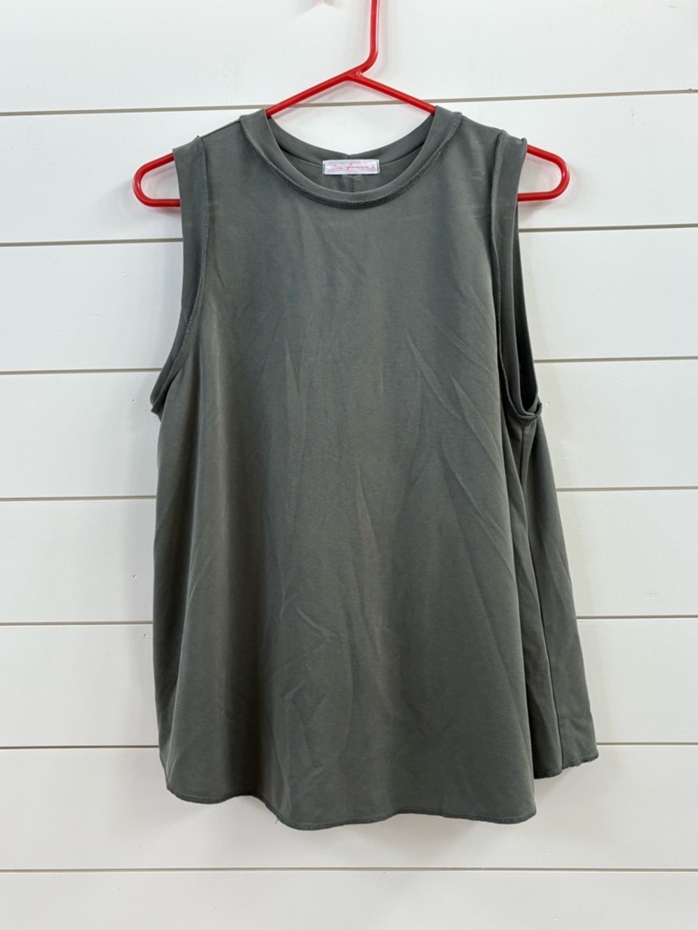 Ces Femme Olive Green Sleeveless Tank